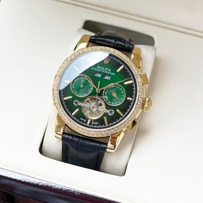 Rolex Oyster Perpetual ETA2824-2 Movement 42mm Green/Yellow 316L Steel Watch